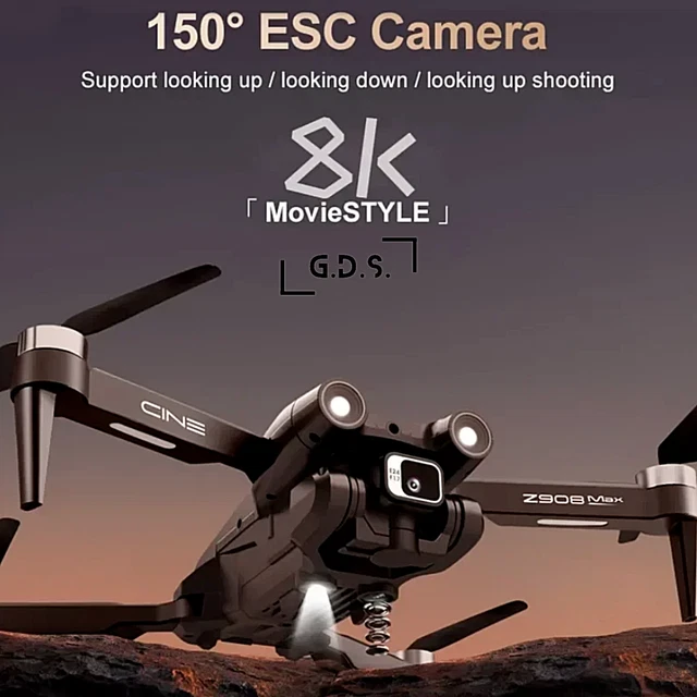 DRONE XIAOMI Z908 Pro Max Motor Brushless 8K GPS Obstacle Avoidance EU ...