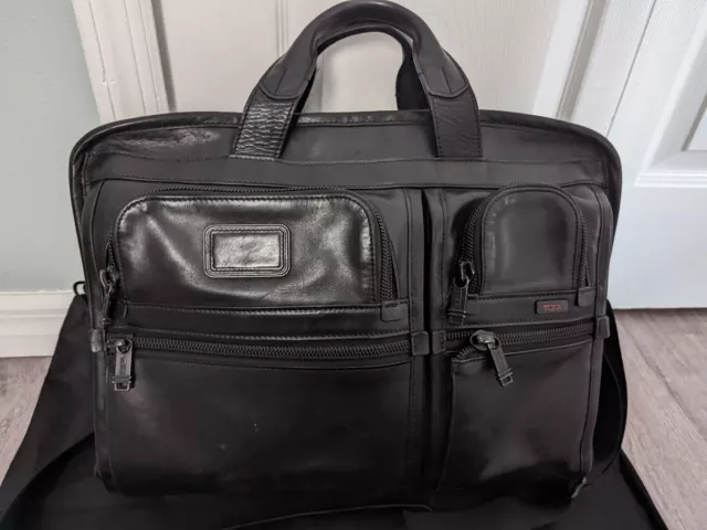 Tumi Leather Briefcase Computer Bag