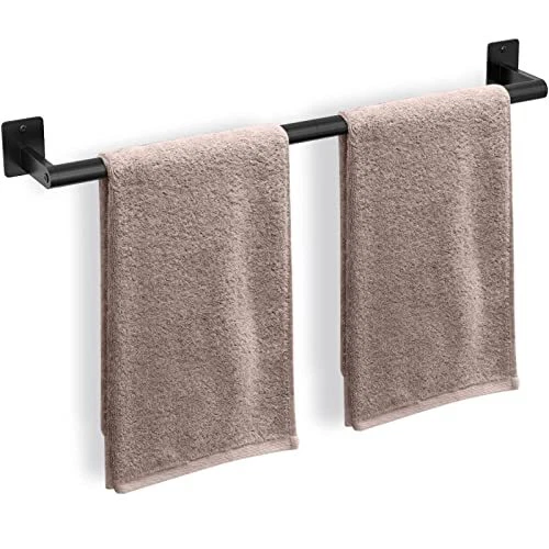Bathroom Towel Bar, 24 Inch Towel Racks for Bathroom Wall Mounted, Heavy Black