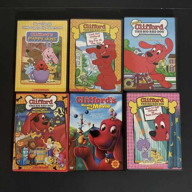 CLIFFORD THE BIG Red Dog DVD Lot Big Fun In The Sun & Rock N’ Roll