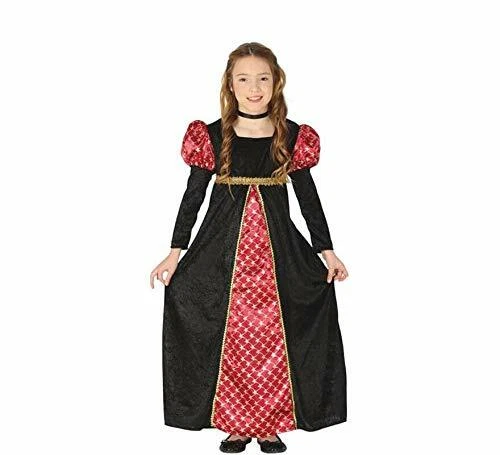 Costume Dama Medievale Carnevale Bambina Vestito Guirca Regina Del Medioevo