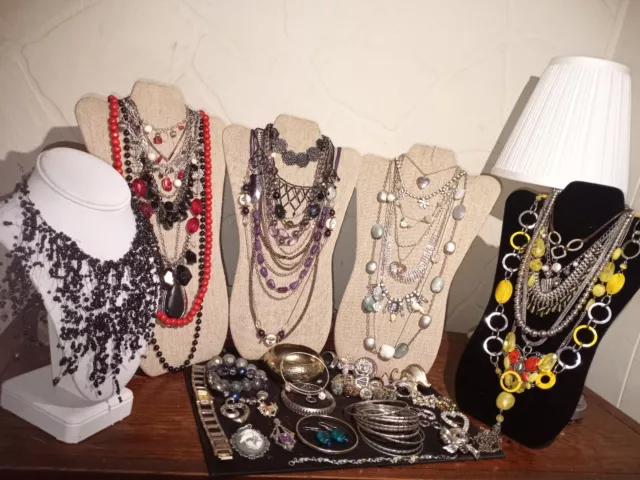 Huge Jewelry Lot  MONET NAPIER STAR  925 60 + Pieces Vintage To Now Estate Finds 2