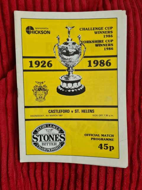 Castleford vs. St. Helens - 4/3/1987