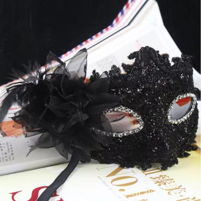 Lace Mask Masquerade Ball Black Masks Miss Side Flower Clothing