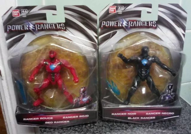 Power Rangers 2017 NEW X2 Red & Black Action Figures, 5 inches tall, boxed