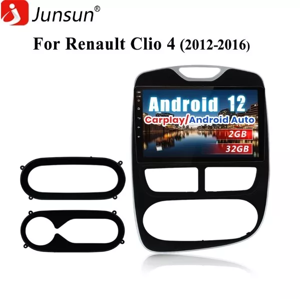Autoradio Android 12 GPS, Carplay 2 DIN, Renault Clio