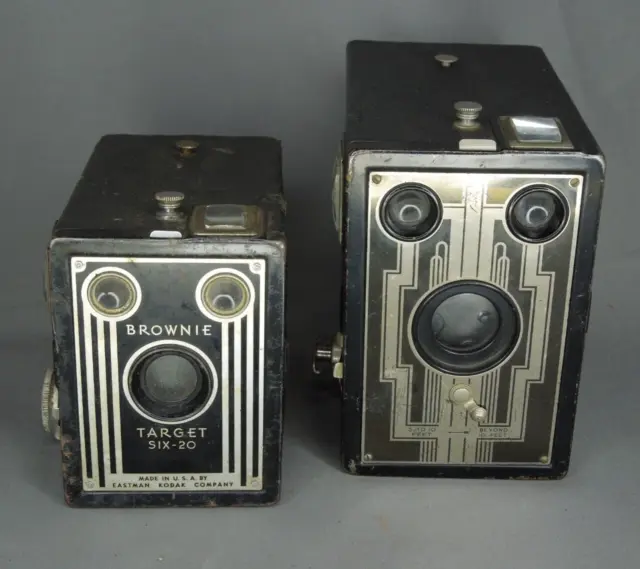 Vintage Kodak Brownie Target Six-20 620 & Six-16 Roll Film Box Camera Untested