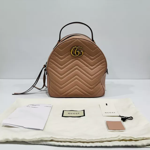 Gucci marmont deals pink backpack