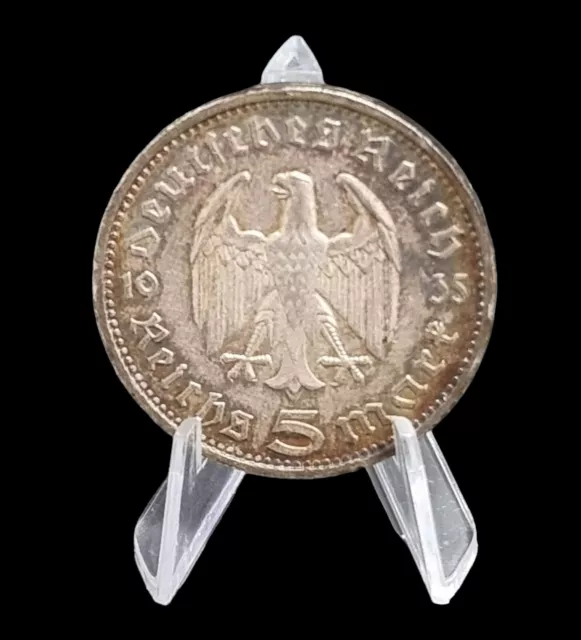 5 Reichsmark 1935 Paul von Hindenburg Deutsches Reich  Silber Münze  ( 975 )