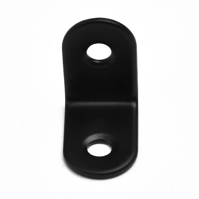 10 Pcs 90 Degree Right Angle Brackets Black Heavy Duty Metal Corner Braces UK 7