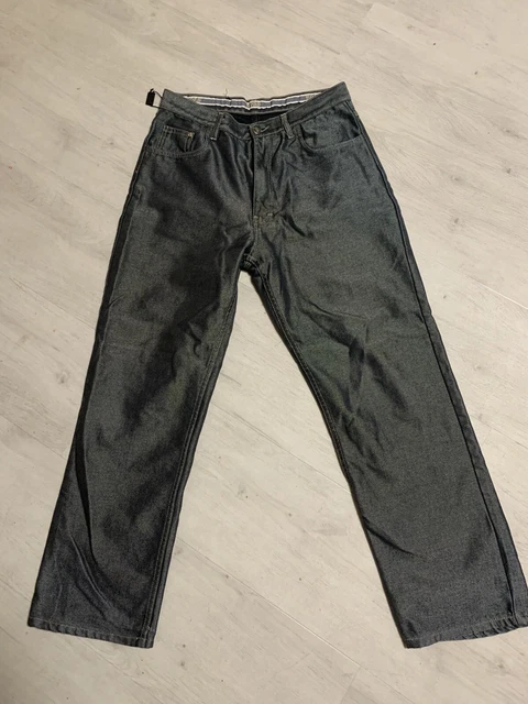 Pantaloni uomo Hugo Boss jeans lucidi nero argento taglia 32 anni '90 vintage