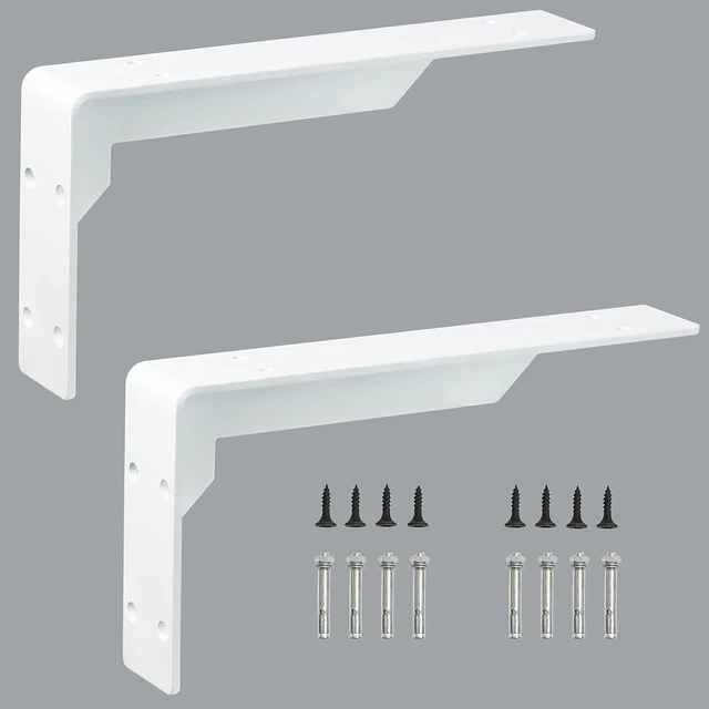 6 Staffe Per Mensole A Forma Di Orecchio Di Gatto - Acciaio 5mm, Portata 45kg - Design Moderno E Robusto - Foto 9