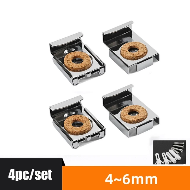 Kit di montaggio a specchio senza cornice in acciaio inox regolabile e facile da installare