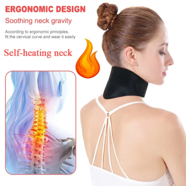 Autocalentamiento magnético cuello soporte cuello alivio del dolor cuello cinturón terapia,