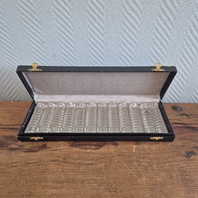 Lot De 12 Repose-couteaux Vintage En Teck Et Métal – Scandinave Années 50