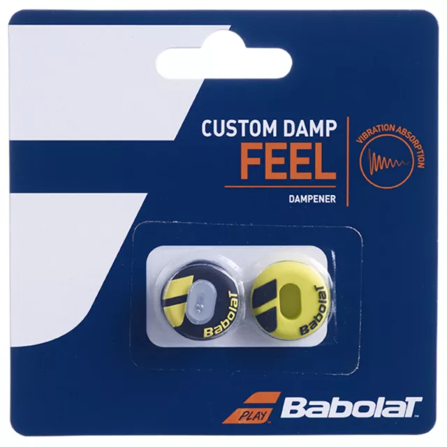 Babolat Damper Custom Damp Shock Absorber Vibration - Pack of 2 - Black/Yellow