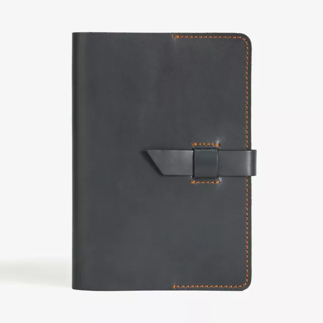 A5 Notebook Leather Journal Personalised Notebook Cover with Flap Closure