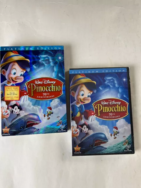 Disney Pinocchio DVD 1940 2 Disc 70th Anniversary Platinum Edition New