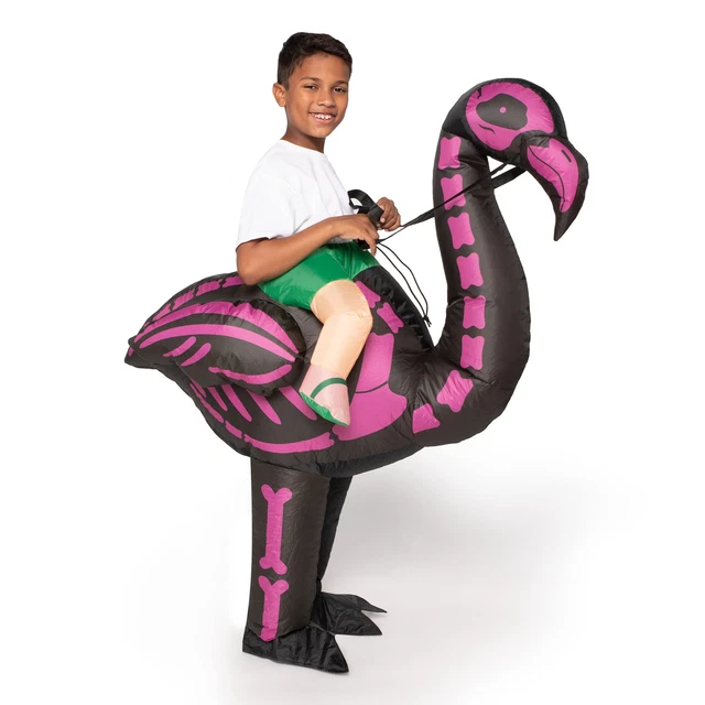 SPOOKTACULAR CREATIONS INFLATABLE Costume for Kids, Flamingo Air Blow