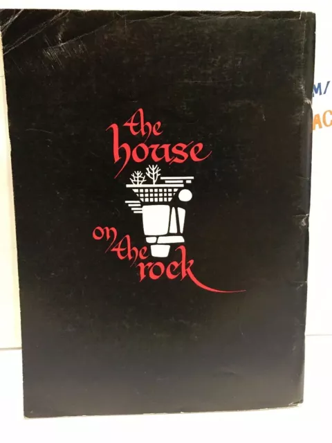 the house on the rock SOUVENIR BROCHURE PROGRAM USED 1982 RARE