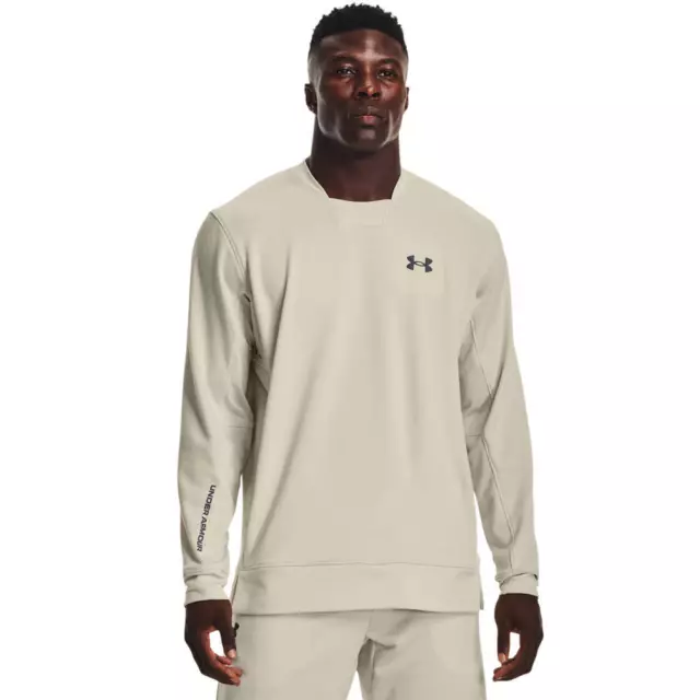 Under Armour Terry Rundhalsausschnitt Herren Beige