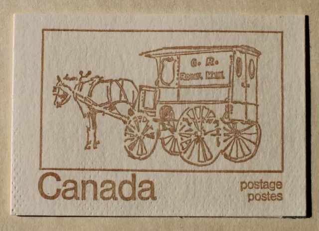 Canada 1971  #BK69  544a se-tenant pane of 6 Royal Mail Wagon   booklet
