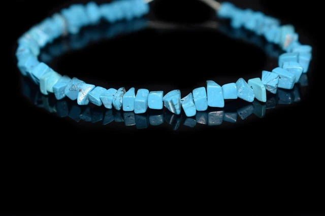 4-5MMBelle Turquoise A++ Uncut Chips Shape Gemstone 5 "Perles en vrac pour...