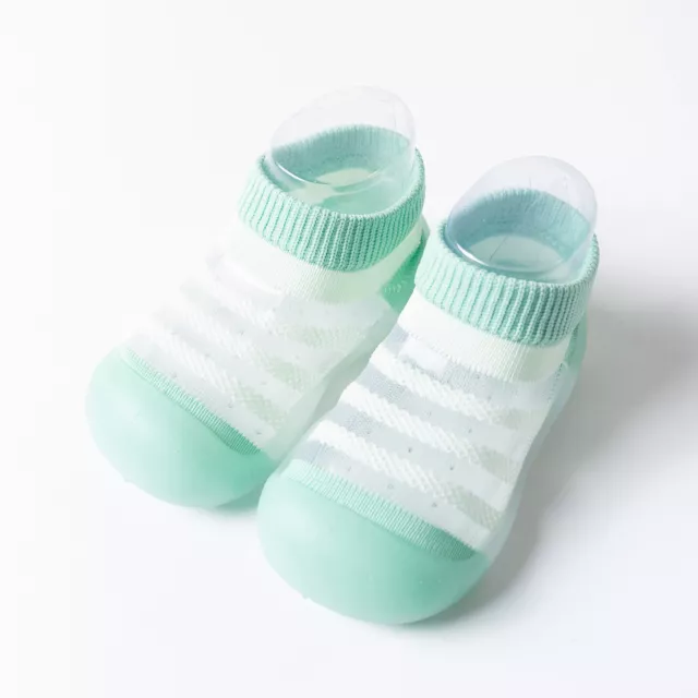 Kids Toddler Boys Girls Summer Striped Breathable Soft Sole Rubber Shoes Socks