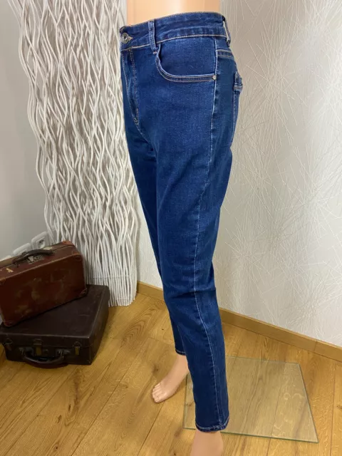 Jeans bleu denim taille haute très confortable BS Jeans - 44 3