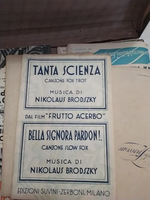 Tanta Scienza _ Bella Signora Pardon Di NIKOLAUS BRODSZKYSpartito Anni 30