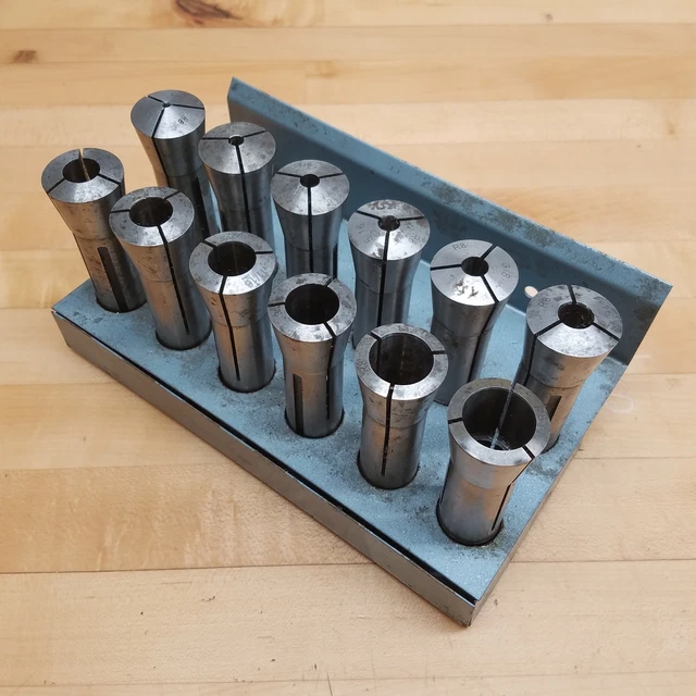 Set Of 13 R8 Collets, 1/8" - 7/8" - USED