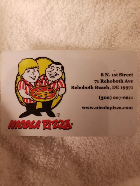 NICOLA PIZZA $25 GIFT CARD Rehoboth DE