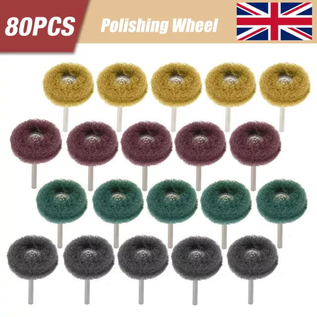 80X Wheel Buffing Polishing Set For Dremel Rotary Tool Bits Accessories Kits New