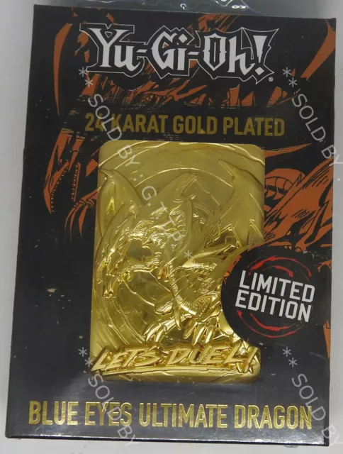Yugioh! - Blue Eyes Ultimate Dragon - 24K Gold Plated Collectable - Ltd Edition