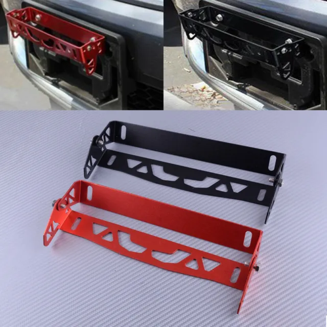 Universal Adjustable Front Bumper Car Racing License Plate Frame Holder Bracket.