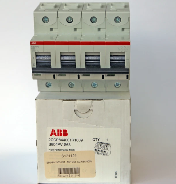 Interruttore Automatico DC 4P 63A – DZ47-63 Per Impianti Fotovoltaici E Solari – 400V 6kA