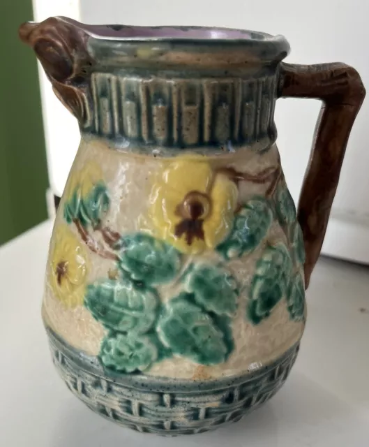 Antique Griffin Smith & Hill? Etruscan Majolica Creamer Pitcher