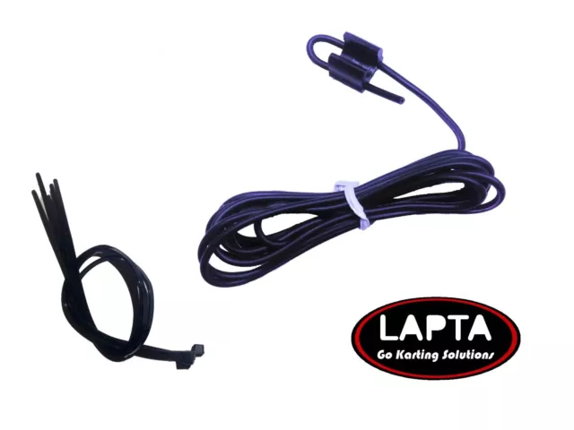 Black Alfano and MyChron 3 or 4  Lap RPM Lead with spark plug clip (RPM Cable)