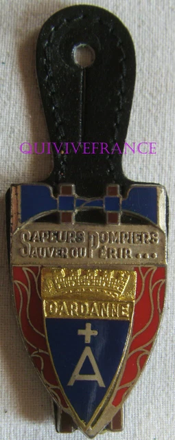 IN20675 - Distintivo Genieri Pompiers Gardanne, 13, 2 Pezzi, Gardanne Su Dorato