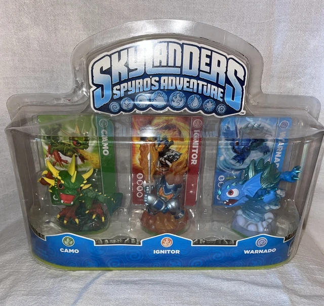 Skylanders Spyro’s Adventure 3 pack: Camo, Ignitor, and Warnado