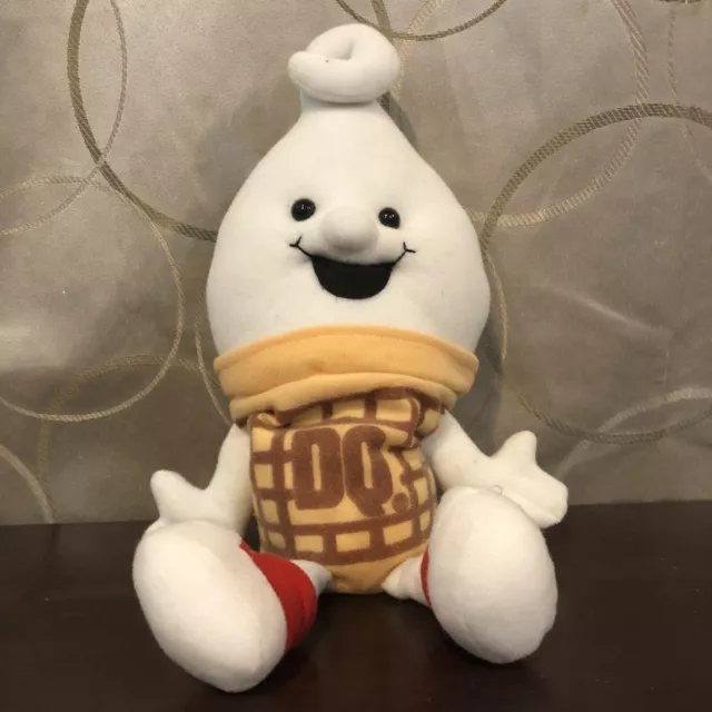 Vintage Promo Dairy Queen 13" Curly Top Plush Ice Cream Cone 1999 Bean Bag