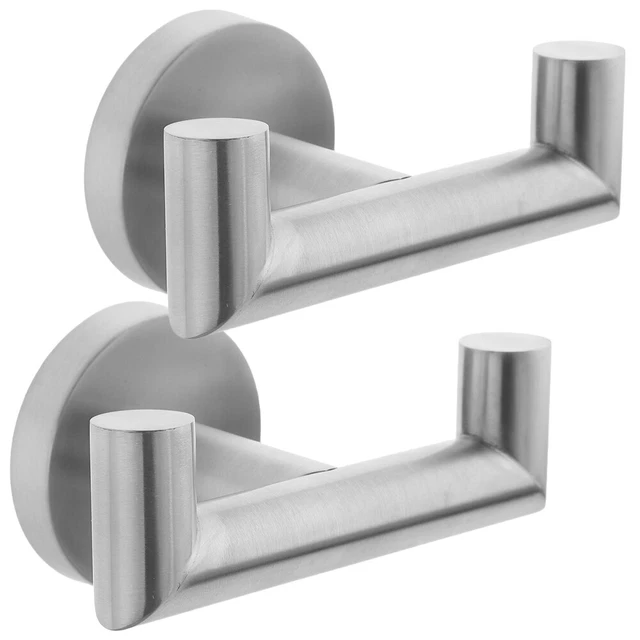 2 Pcs Wall Mounted Hooks Hanging Stainless Steel Hook Wall Hanging Hooks Round