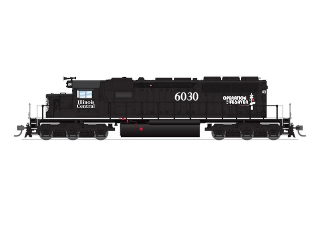 Broadway Limited 6786 HO Illinois Central EMD SD40-2 Diesel Locomotive #6030
