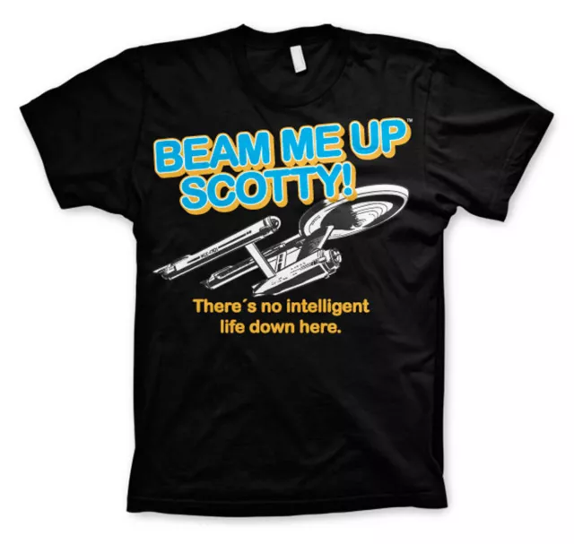 Star Trek Beam Me Up Scotty Captain Kirk con licencia Camiseta hombre