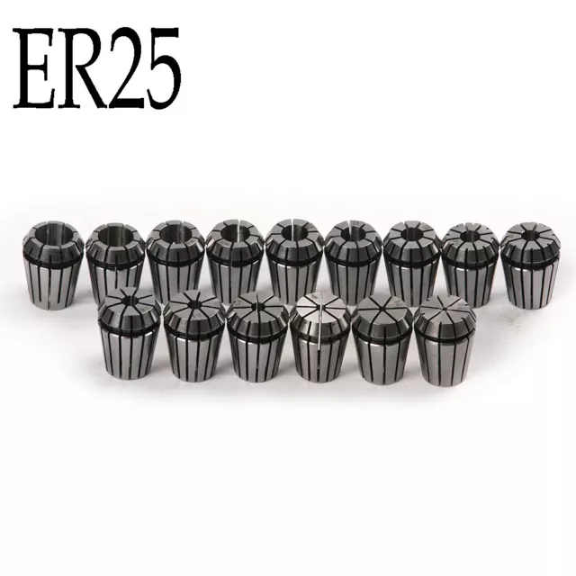 Precision ER25 2-16mm Spring Collet Set CNC Milling Lathe Tool 16 Degrees