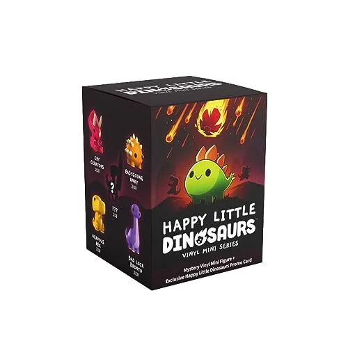 Unstable Games TeeTurtle Happy Little Dinosaurs - Vinyl Mini One Size, Black