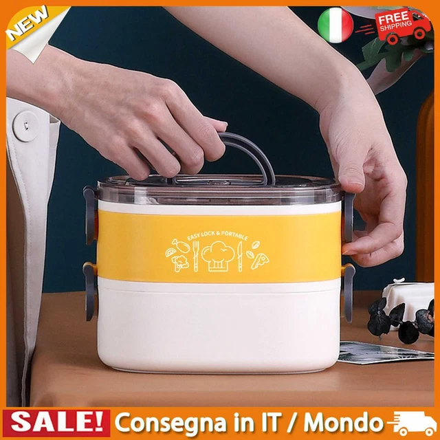 IT Portapranzo ovale da 1200 ml Scatole per bento a tenuta stagna per bambini co
