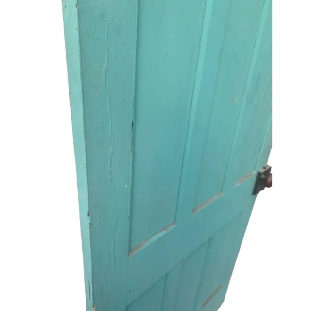 Antique 6 Panel Solid Wood Door 30" x 79" Painted Project Piece Salvage 5