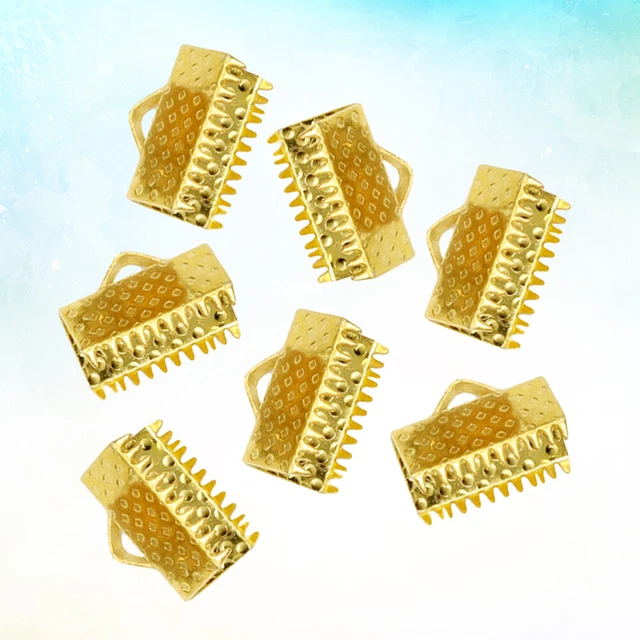 100 PIEZAS hebillas Mazi extremo gamuza cinta metálica máquina de coser