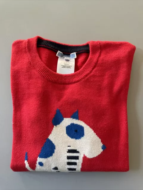 Jacadi Woll Pullover Pulli Gr.116 • 6 Jahre In Rot Mit Motiv Für Jungen